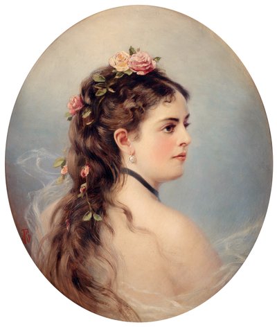 Adela-Juana-Maria, kendt som Adelina Patti (olie på lærred) af Unbekannter Künstler