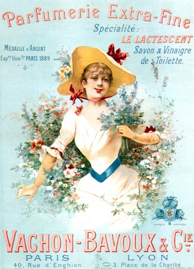 Reklameplakat for Vachon Bavoux parfumer ca. 1891 af Unbekannter Künstler