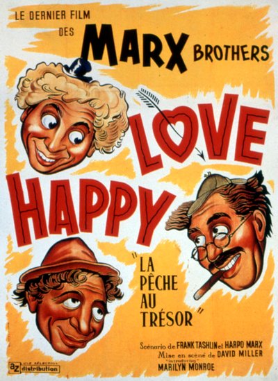 Plakat af filmen Treasure Fishing, LOVE HAPPY, af DAVIDMILLER med Marx Brothers 1949 af Unbekannt