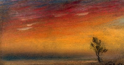 Efterglød forårsaget af Krakatoas udbrud, 9. november 1883 af Unbekannter Künstler