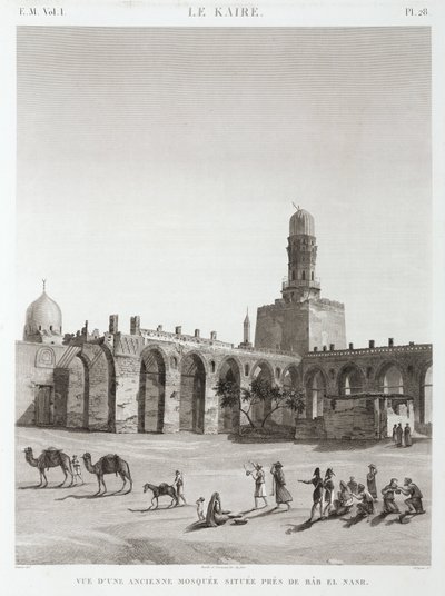 En gammel moské nær Bab el-Nasr, Cairo, Egypten, ca 1798 af Unbekannt