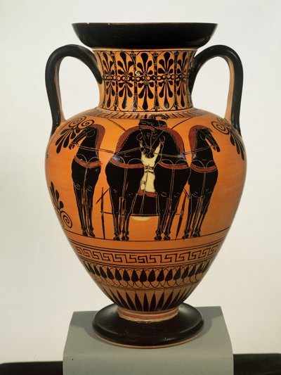 Attic black-figure neck amphora, in the style of the Antimenes Painter, c.520 BCdani af Unbekannt