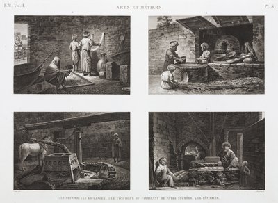 Bageri og konfekture Bagere og slikmagere, Egypten, ca 1798 af Unbekannt