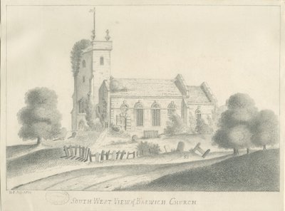 Baswich Church: pencil drawing, Jul 1831dani af Unbekannt