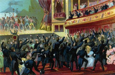 Den belgiske revolution i 1830 (illustration) af Unbekannter Künstler