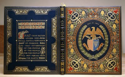 Indbinding af bogen "The Gettysburg Speech and The Second Inaugural Address, 1928 af Unbekannt
