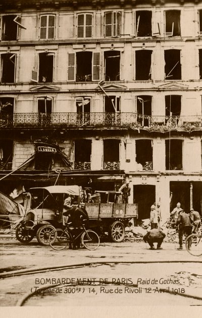 Bombning af Paris af Unbekannter Künstler