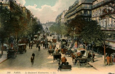 Boulevard Montmartre, Paris af Unbekannter Künstler