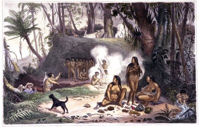 Brasilien. Cabocle indianerlejr i Cantagallo af Unbekannter Künstler