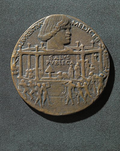 Bronzemedalje slået til minde om Giuliano de Medici (Firenze af Benjamin Baud