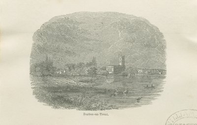 Burton-upon-Trent - Old Church: vignetteret træsnitsgravering og [?1800-tallet] af Unbekannt