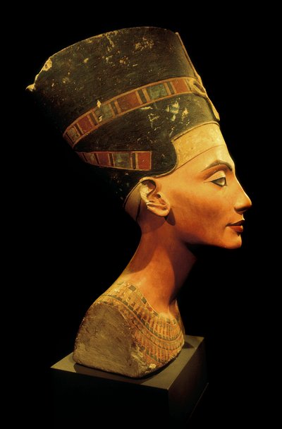 Buste af den egyptiske dronning Nefertiti af Unbekannt