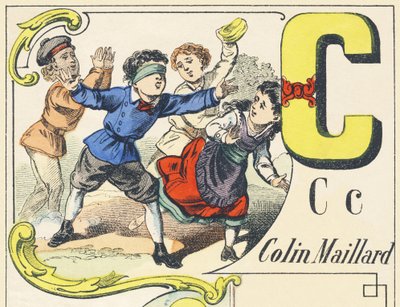 C : colin-maillard - Games Alphabet, ca. 1890 (illustration) af Unbekannt