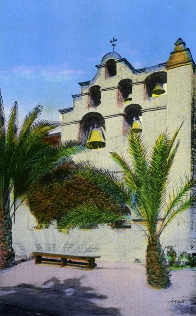 Californien: San Gabriel Mission Bells, San Gabriel af Unbekannter Künstler