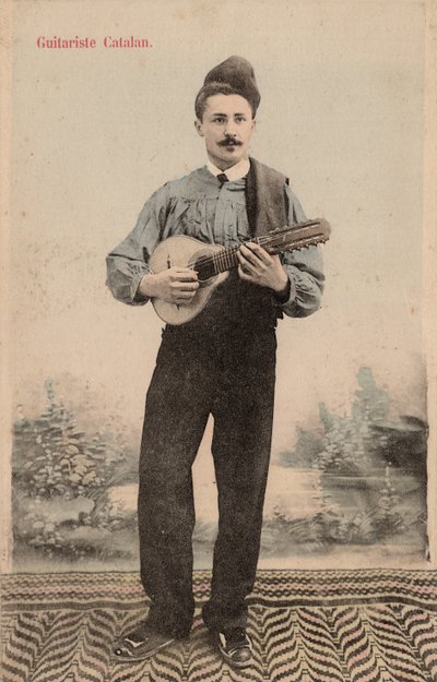 catalansk guitarist, ca. 1910 (postkort) af Unbekannter Künstler