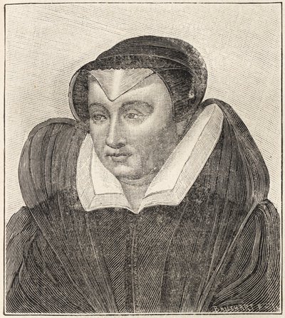 Katarina af Medici (gravering) af Unbekannter Künstler
