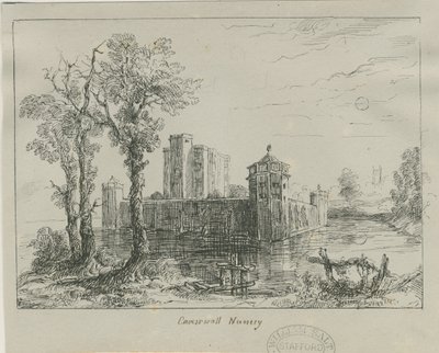 Caverswall Castle: blæk skitse, og [?19. århundrede] af Unbekannt