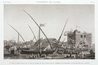 Fejring af den årlige åbning af diget ved Cairo-kanalen, Egypten, ca. 1798 af Unbekannt