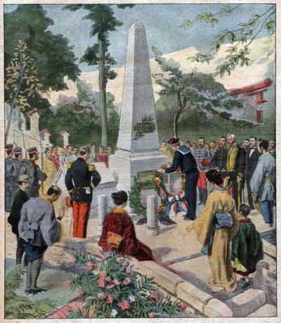 Ceremoni til de døde, Japan. Mindesmærke i Japan. af Nicolas Liez