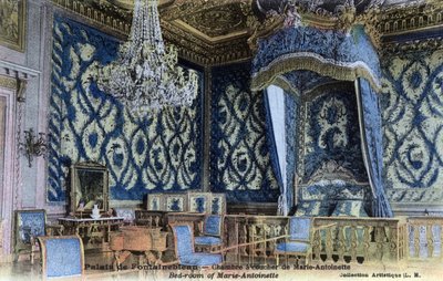 Chateau de Fontainebleau: soveværelse af dronning Marie Antoinette (1755-1793) - Postkort slutningen af det 19.-20. århundrede af William M. Timlin