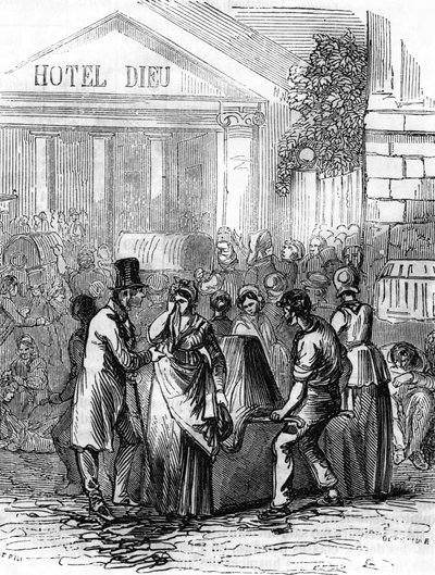 Koleraepidemien i 1832 i Frankrig af Unbekannter Künstler