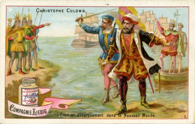 Christoffer Columbus ankommer til den nye verden af Unbekannter Künstler
