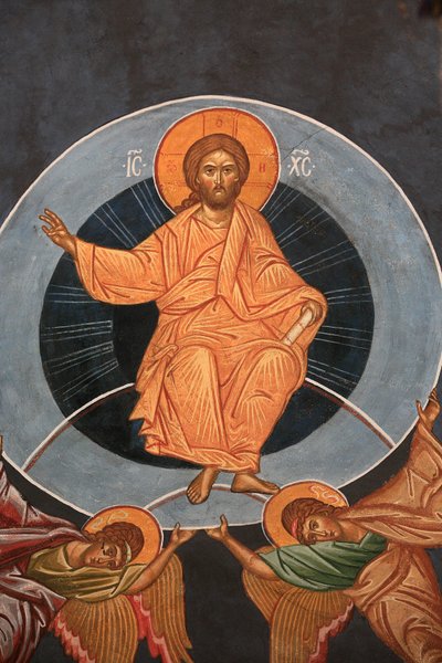 Kristi himmelfart. Saint-Antoine-le-Grand ortodokse kirke Saint-Laurent-en-Royans Frankrig af Unbekannt