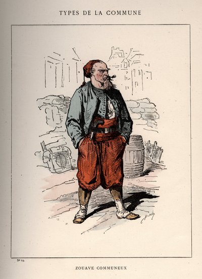 Paris Commune: kostume af ZOUAVE COMMUNIEUX (14) i "" Les Communeux af Unbekannt