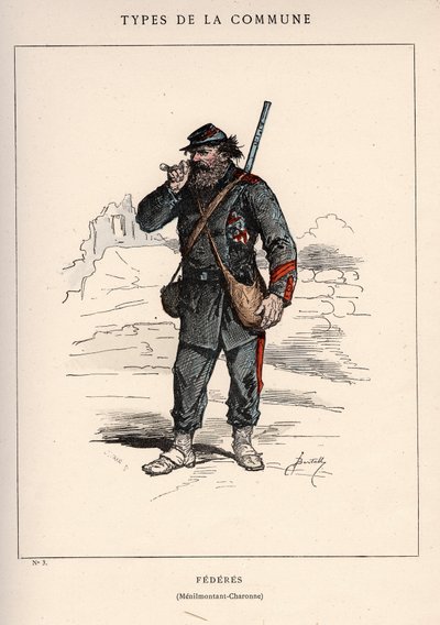 Kommune i Paris: kostume af FEDEREES i "" Les Communeux af Unbekannt