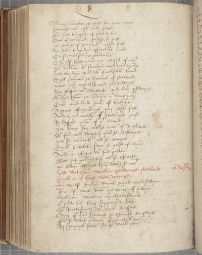 Kopi af Chronicle Andrew af Wyntoun, Fol 319 verso, ca. 1550 (blæk på papir) af Unbekannt