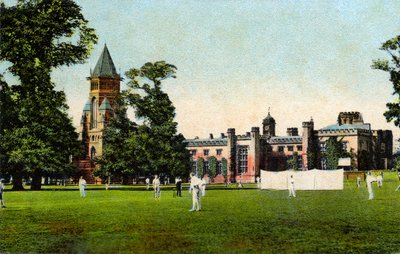 Cricketkamp på Rugby School, ca. 1908 af Unbekannter Künstler