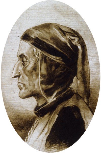 Dante Alighieri (tegning) af Unbekannter Künstler