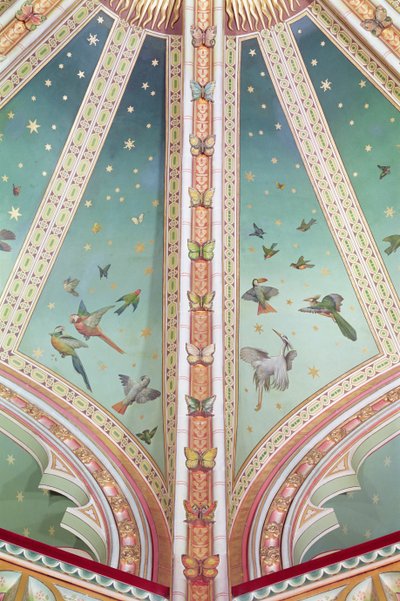 Detalje af loftet, Castell Coch, South Wales (foto) af Unbekannt