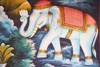 Hengiven elefant. Siem Reap Cambodia af Unbekannt