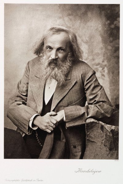 Dmitri Ivanovich Mendeleev, russisk kemiker, fra 1905 af Unbekannt