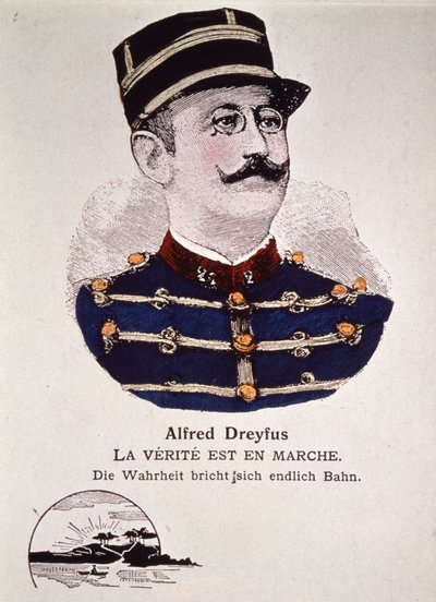 Dreyfus-affæren: sandheden løber, begyndelsen af det 20. århundrede (stik) af Unbekannter Künstler