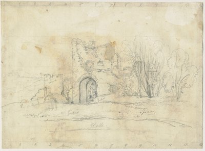 Dudley Castle - "The Warden" s Tower ": pencil drawing, nd [? 19th cent] dani af Unbekannt