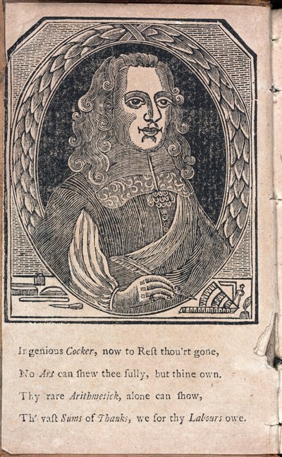 Edward Cocker, engelsk matematiker og gravør af Unbekannt