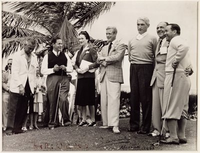Edward, hertug af Windsor (1894-1972) og Wallis, hertuginde af Windsor (1896-1986) ved en golfturnering i Nassau af Unbekannt