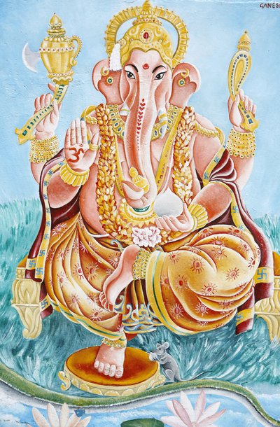 Elefanthovedet hinduistisk gud Ganesh, Kathmandu, Nepal af Unbekannt