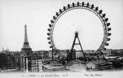 Pariserhjul, Paris - Verdensudstillingen 1900 af Unbekannter Künstler