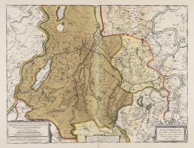 Fossa Eugeniana quae a Rheno ad Mosam duci coepta est anno MDCXXVII ductu comitis Henrici vanden Berge af Unbekannter Künstler