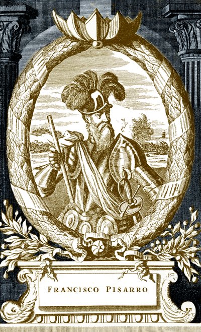 Francisco Pizarro af Unbekannter Künstler