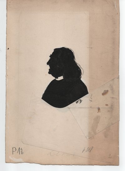 Franz Liszt (1811-1886) (ca. 1850, silhuet) af Unbekannter Künstler