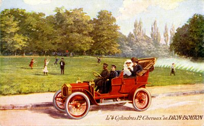 Fransk reklame for De Dion-Bouton-bil, ca. 1904 af Unbekannter Künstler