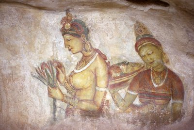Fresco/Ladies of Sigiriya/Sri Lanka af Unbekannt