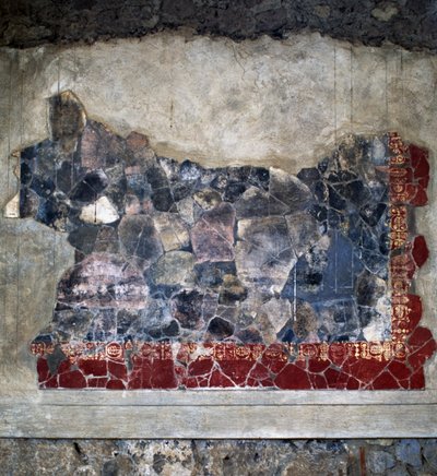Fresco, Villa Arianna, Stabiae, Campania, Italien, romersk civilisation, 2. århundrede f.Kr., Detalje af Benjamin Baud
