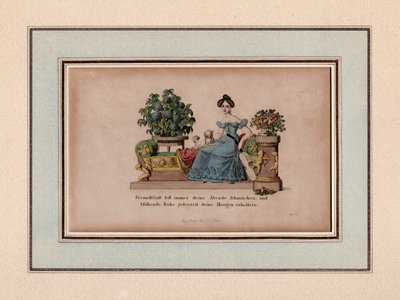 Venskab skal altid pryde dine aftener, Augsburg, ca. 1830 (gravering) af Unbekannter Künstler
