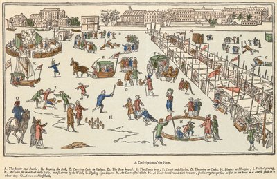 Frostmesse på Themsen af Unbekannter Künstler