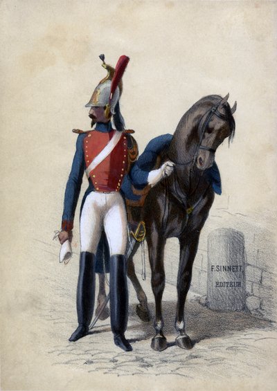 Garde de Paris, med sin hest af Unbekannter Künstler